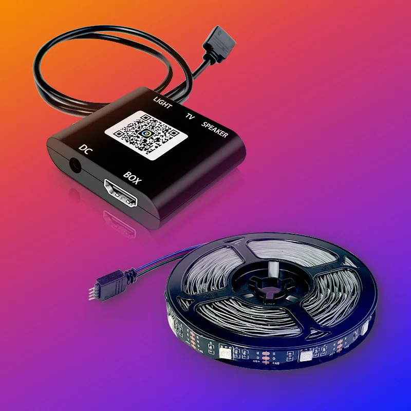 Best Selling Sync Box IP65 Led Strip Lamp 30Pcs/m RGBIC SDM5050 Monitor Back Lights TV Box H-DMI Wifi