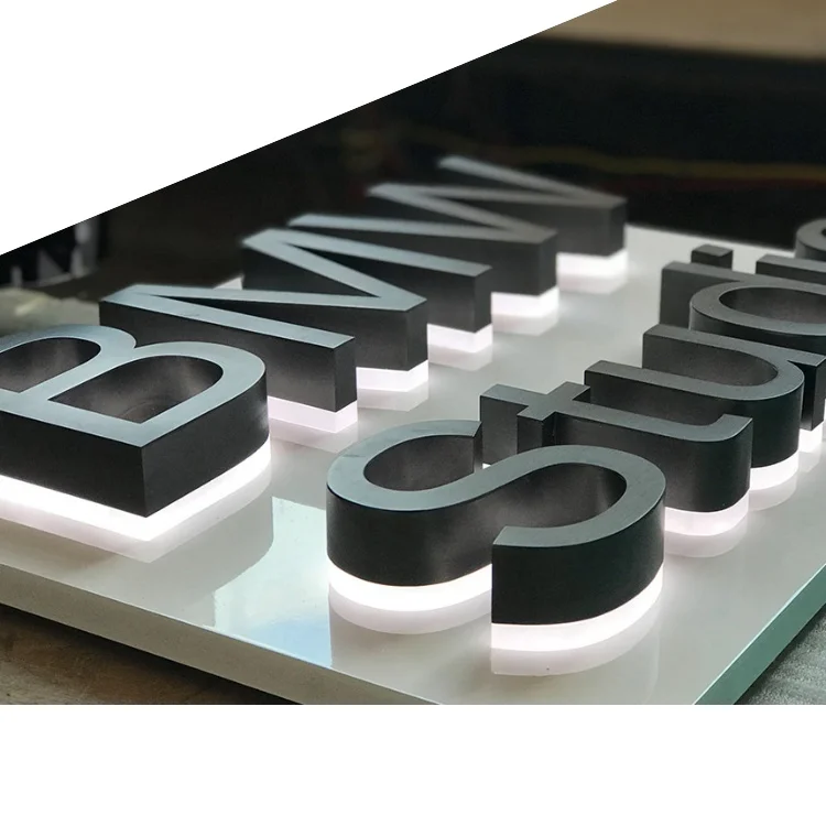 Новейшие 12 в 24 в теплый свет индивидуальная форма вывески 3D логотип со светодиодом