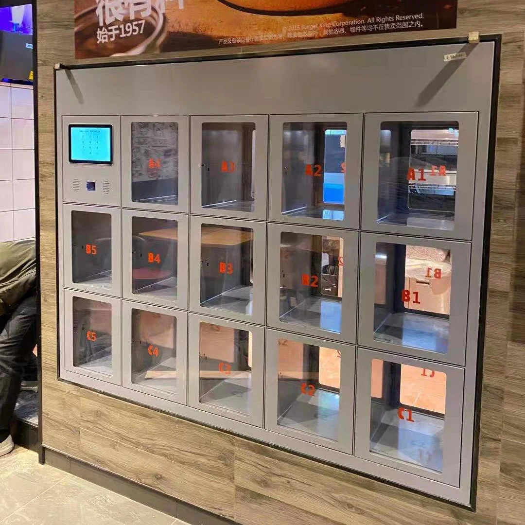AUV 15 Doors School Restaurant Electronic Industrial Steel Storage Smart Inventory Parcel Locker