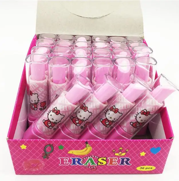 Lipstick Design Student Eraser Rubber, Children Eraser, Office School Supplies