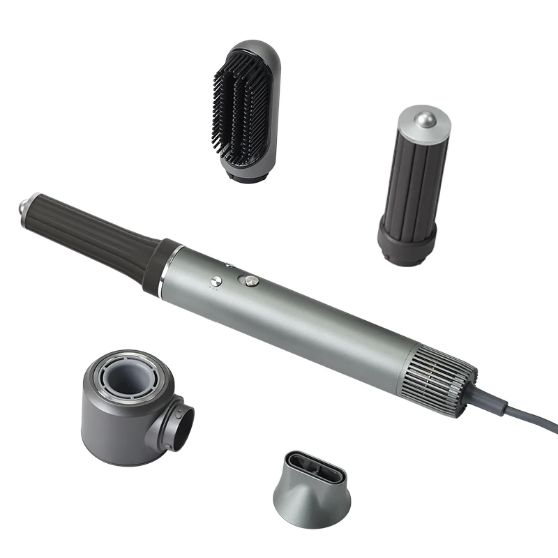 6 in 1 Professional Ionic Salon Hair Dryer, Speed hair blow dryer with 110,000RPM , self rotating curling iron hair straightener