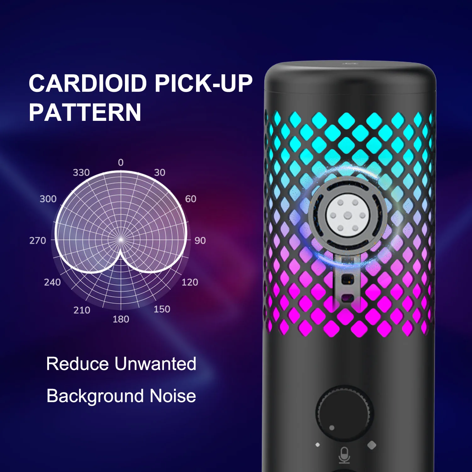 OEM Ifin NT USB RGB Game Cardioid Condenser Microphone