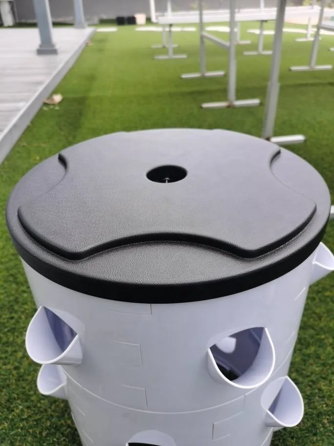 Manufacture Hydroponic Garden Tower Column Hydroponic Home Growing System with Bottom Wheels