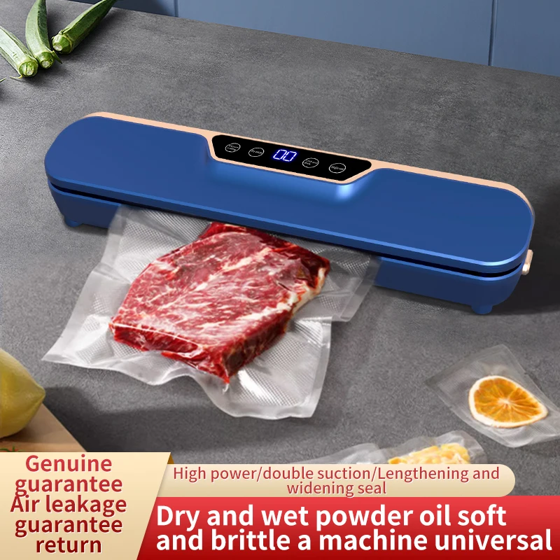 Vacuum Food Preservation Sealer with Liquid Crystal Display Automatic Sealing Machine for Food Storage