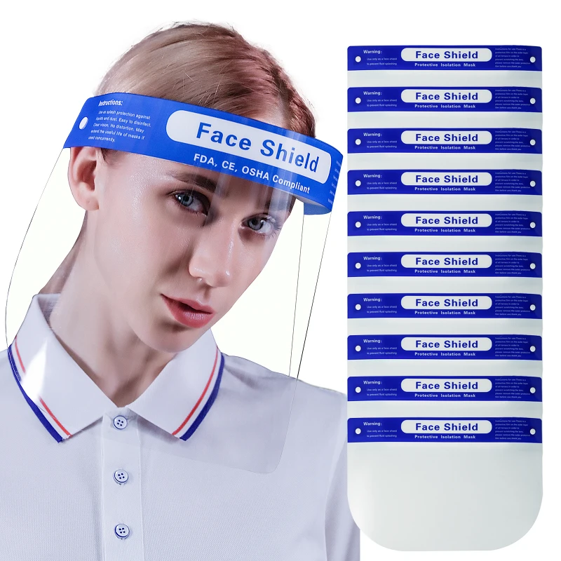 Faceshield Transparent Anti Fog Safety Protective Clear Plastic Face