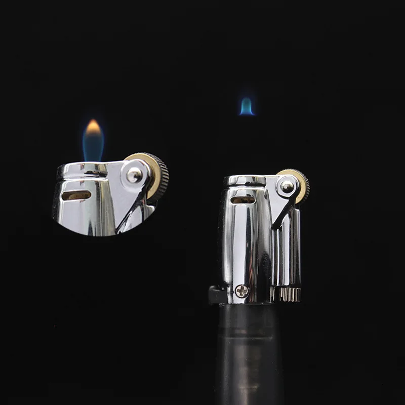 Creative mini fixed fire gas lighter refillable cigarette butane lighter smoking accessories