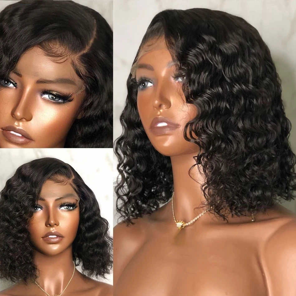 Loose Curly Wave Black Short Bob Wig suitable for black women Synthetic Hair Wigs short synthetic hair wigs