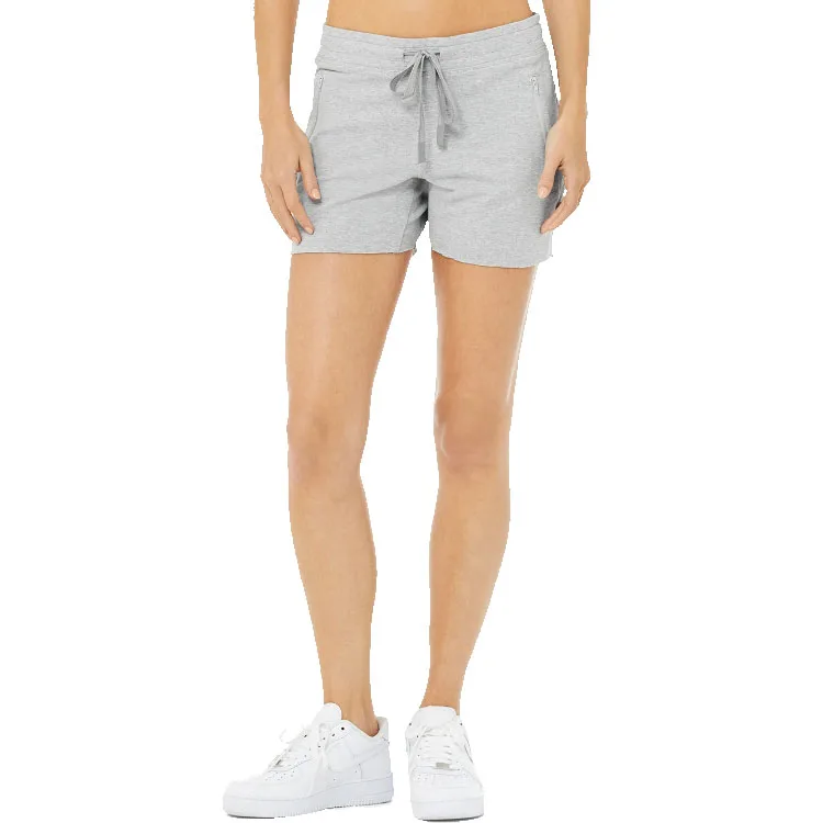 
High Quality Soft Micro French Terry Summer Pockets Yoga Shorts Pant For Women 