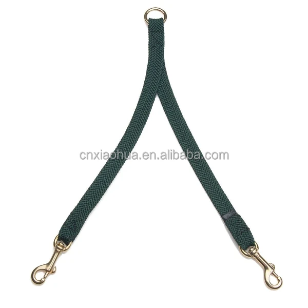 Wholesale Cotton Braided Rope Pet Double Dog Leash Coupler Swivel Copper Fitting Acoplador De Correa De Perro Dog Leash Coupler