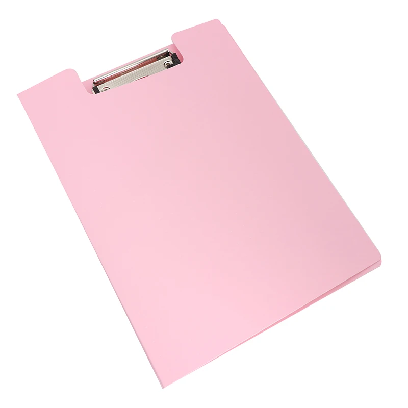 Custom PP Plastic Organizer School Office Conference Clip Board File Folder Plastic Folder with Clip