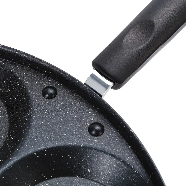 Wholesale Non-stick Fried Egg Pot 7 holes Aluminum Die Cast Flat-bottomed Frying Pan Kitchen Cooking Pot