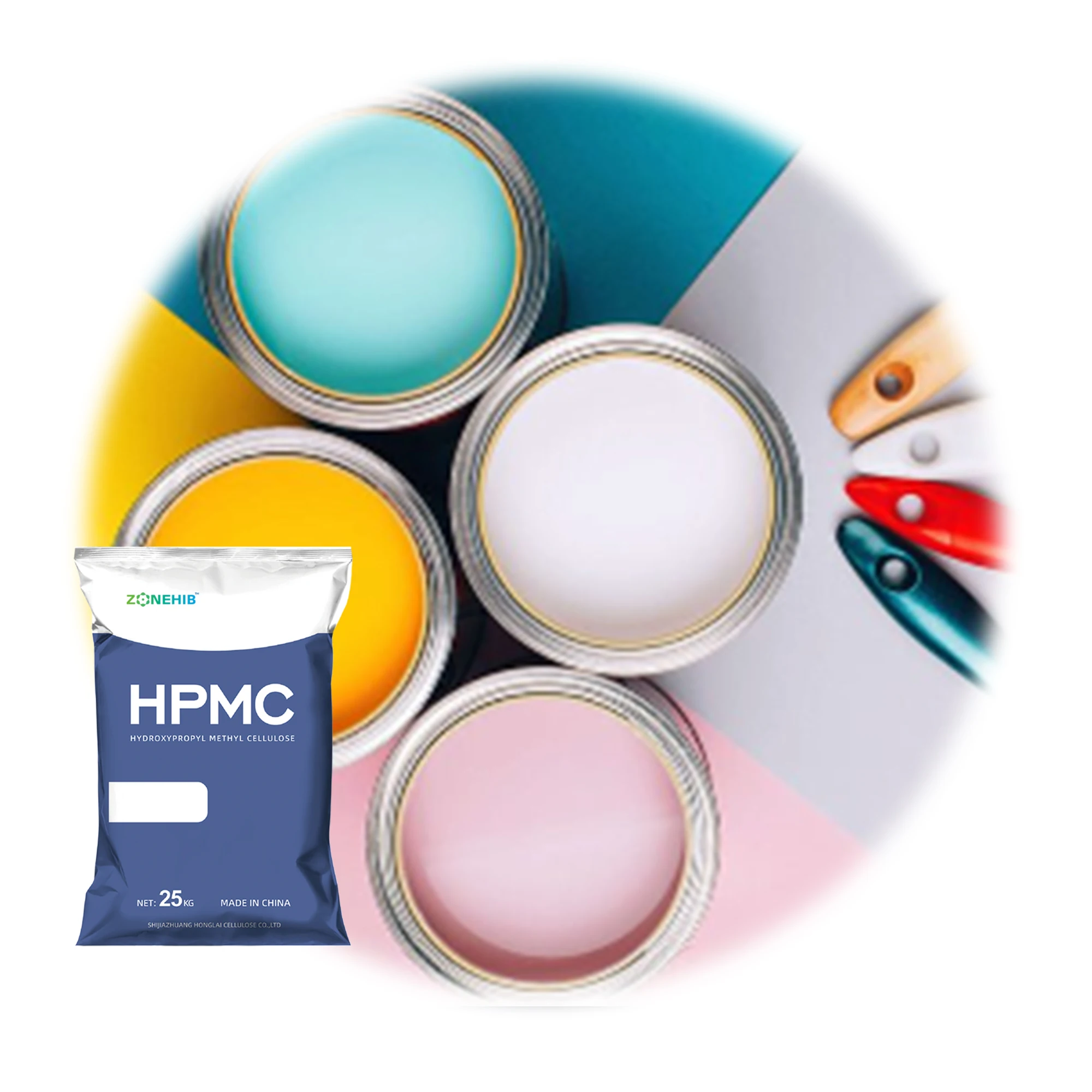 Construction Material Admixtures High Water Retention Hydroxpropyl Methyl Cellulose Ether Powder For Paints & Coatings