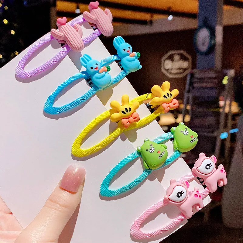 10 Pcs/Set Korean princess children cute hair clip headdress edge clip hairpin resin hairgrips hair clip for girls kids