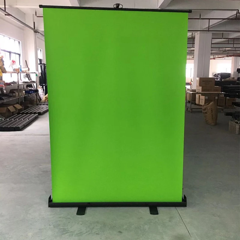 XJK Retractable Chromakey Green Screen Backdrop Collapsible Blue White Black Roll Up Background for Photography Studio