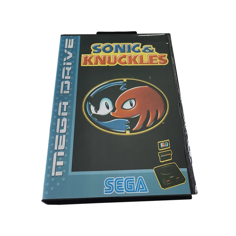 
Игровой картридж Sonic and Knuckles, 16 бит, игровая карта MD с розничной коробкой для Sega Mega Drive для Genesis 