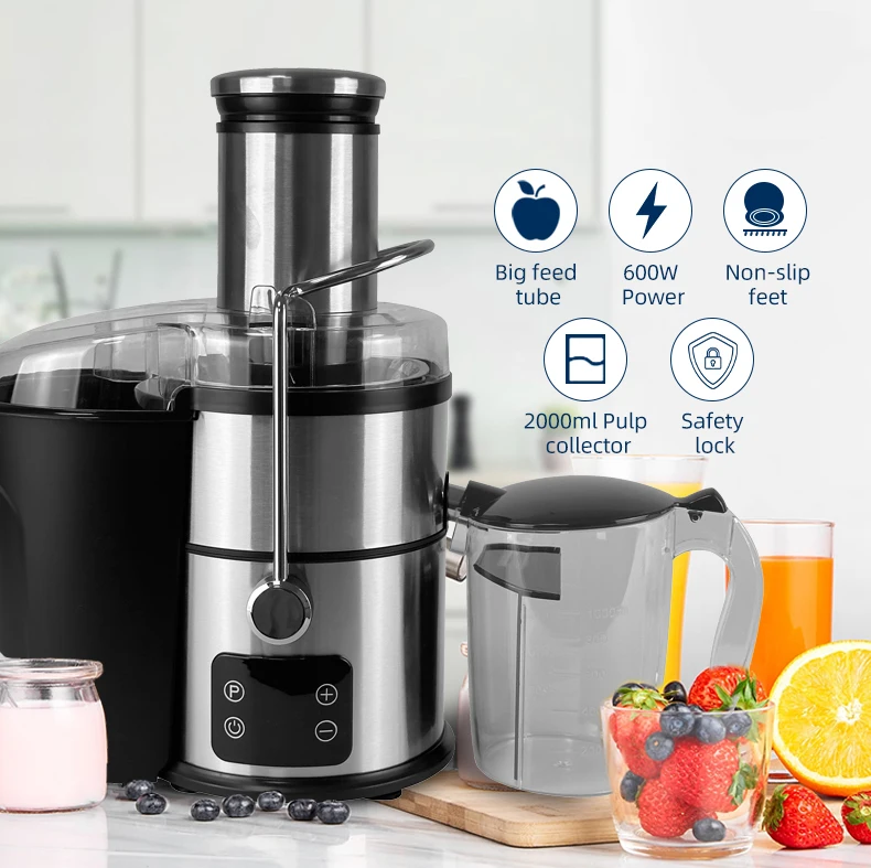 Top Sales Big Mouth Fruit Centrifugal Juicer Dual Speeds Juicer Extractor Machine Slow Juicer
