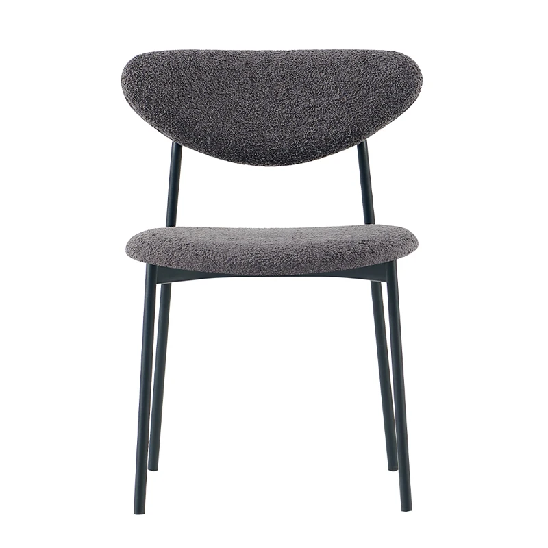 Dining Chair Foam Seat Chairs Bow Wrap Room Oak Lamb Wool Open Back Oval Slope Arm Six Table For Hotel Bok Black Wooden 6
