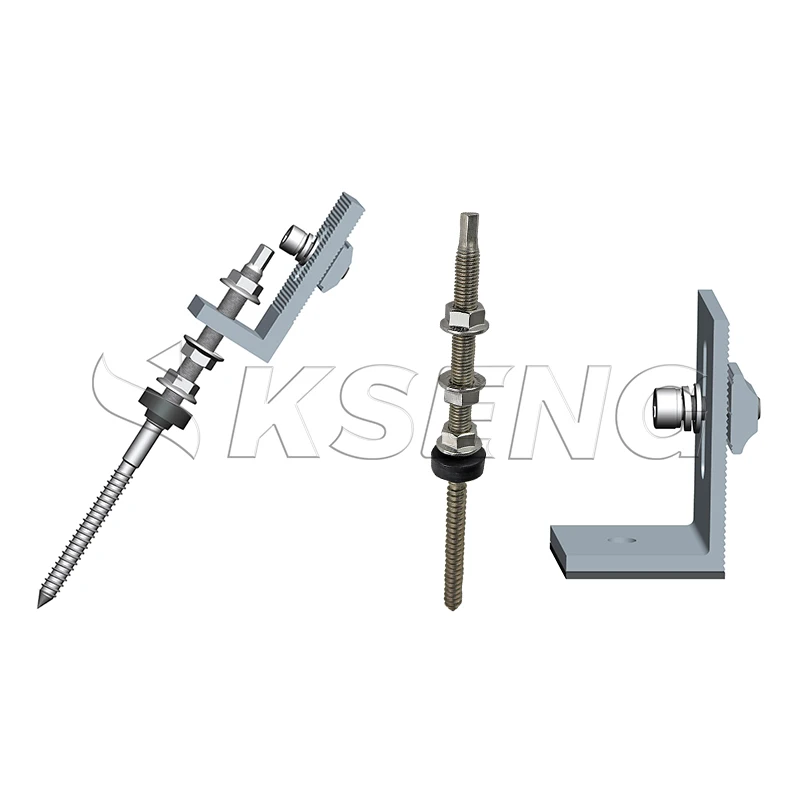 Customized Solar Energy Mounting Bracket Solar Hanger Bolt with L feet  Solar Mounting Hanger Bolt Metal Hanger Bolt