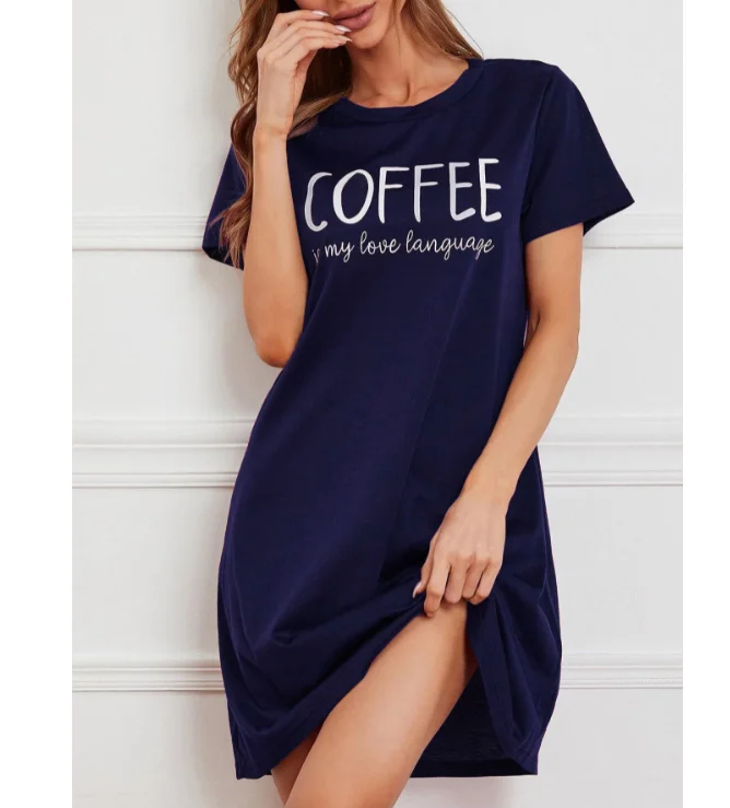 New fashion European and American women summer comfortable casual home simple dress