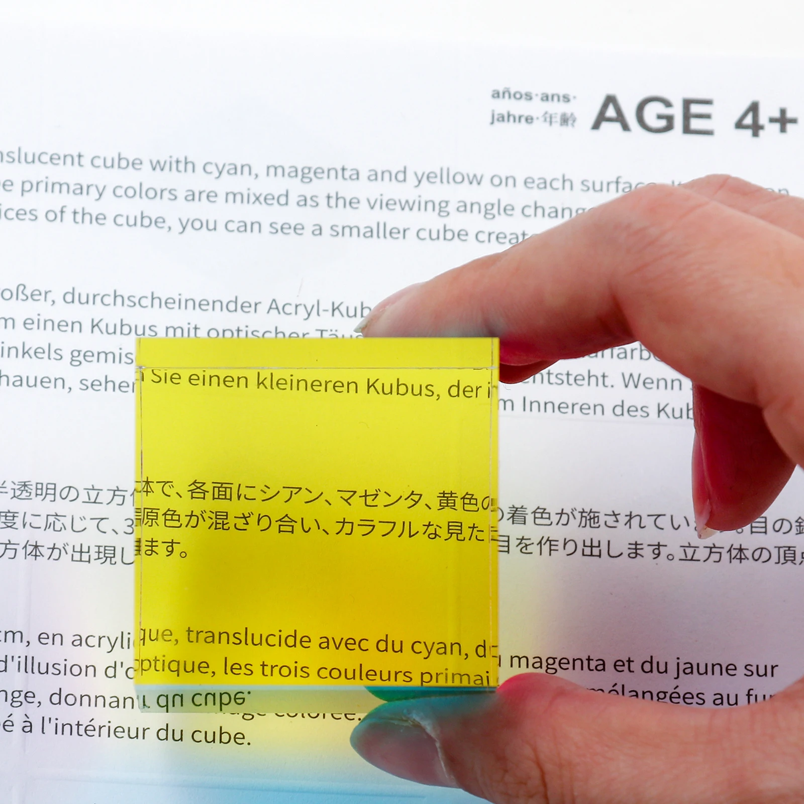 ZhuoChiMall CMY Mixing Color Cube, 40mm (1.57 inch) Acrylic Cube Prism