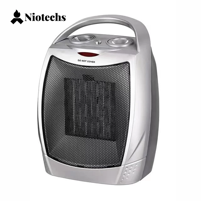 Portable Electric Space Heater with Thermostat, 1500W/750W Safe and Quiet Ceramic Heater Fan for Indoor Office Desk Use PTC-905