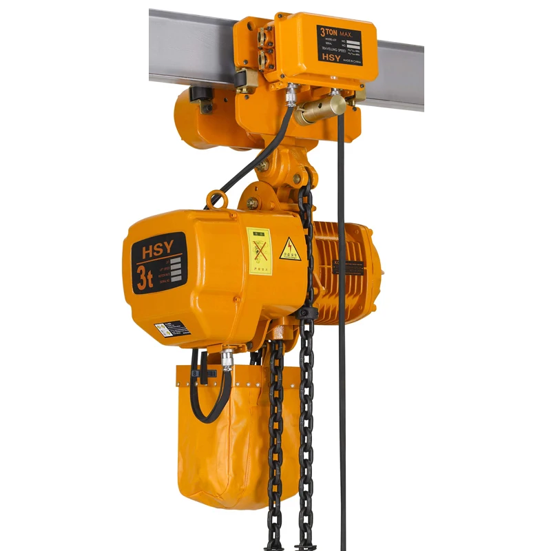 
China high performance 2t 3t 10 ton lifting electric chain hoist with motorized trolley 