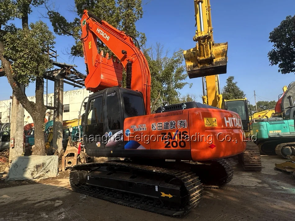 98% New High Quality Used Excavator Hitachi ZX200 Good Performance 20 ton Construction Digger Machine