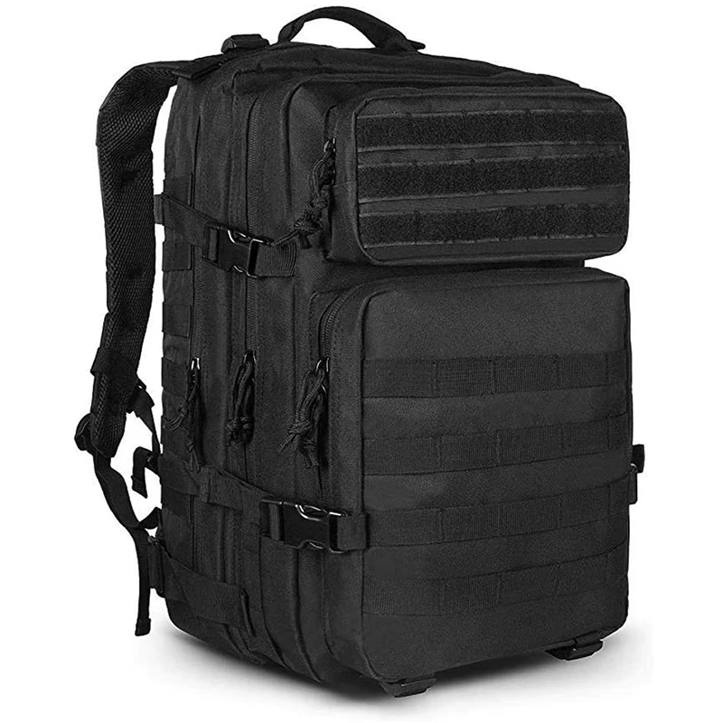 Wholesale Waterproof Big Capacity Portable Cool Durable Tactical  Black Backpack Outdoor Sport Rucksack