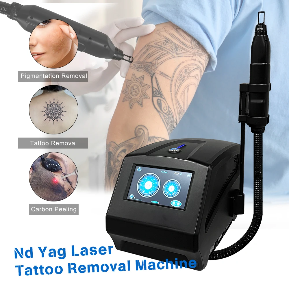 Q Switched Nd Yag Laser Tattoo Remvoal Machine Carbon Peeling Eyebrow Pigment Tattoo Remover