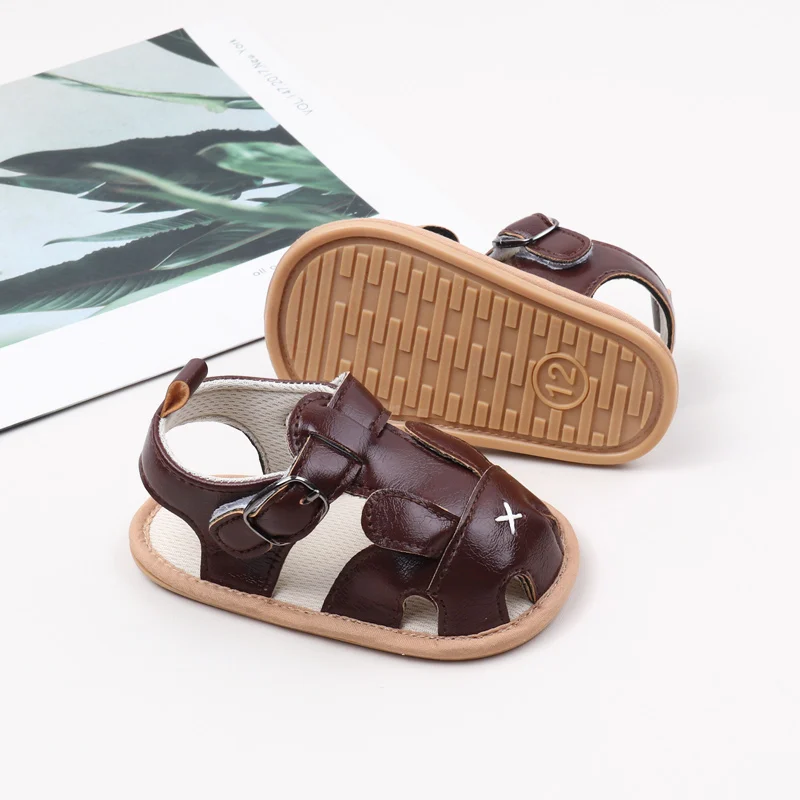 Hot selling baby boy and girl shoes soft TPR anti-slip beach walking toddler summer  sandal