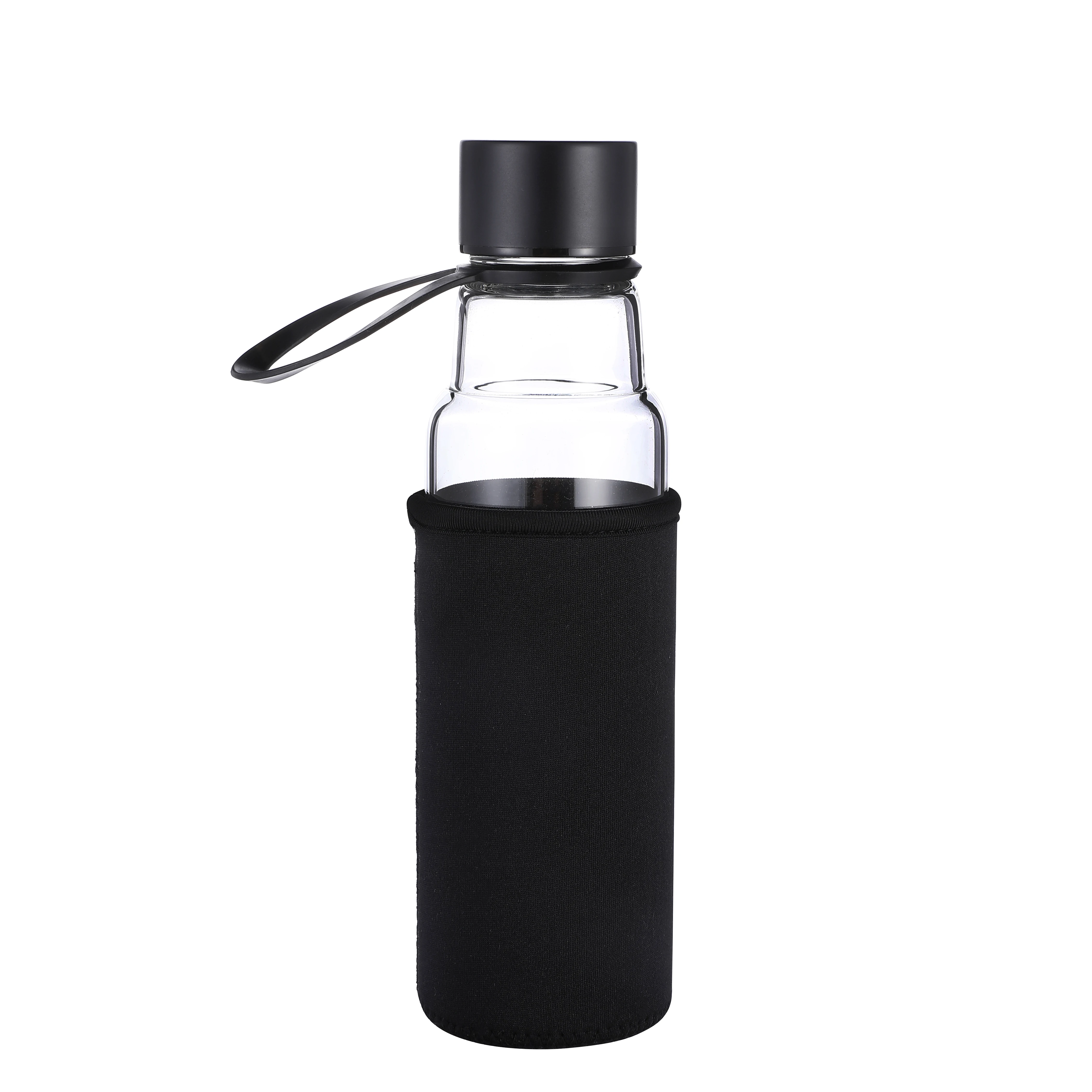 New Arrival ECO-Friendly Hot Sale Custom Color Borosilicate Glass Juice/Coffee/Tea Water Bottle with Lid