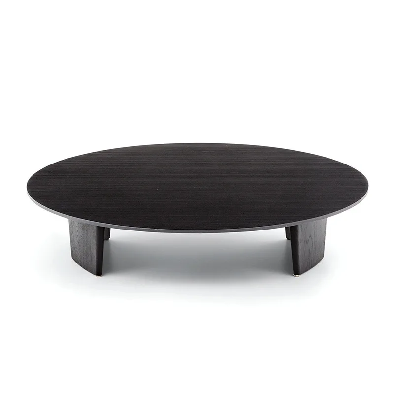 Italian style living room furniture wooden coffee table Basse Moderne round coffee table