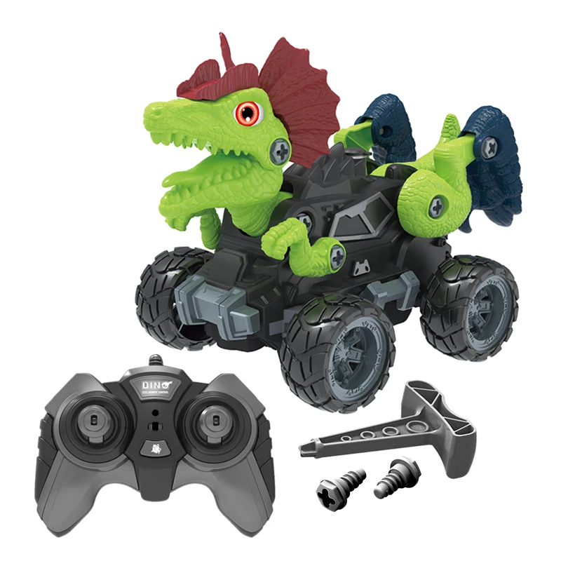Hot Sale Radio Control Toys Rc Car 4Wd Off-Road Vehicle Disassembly Tool Suit Dinosaur Remote Control Racing Car For Boys