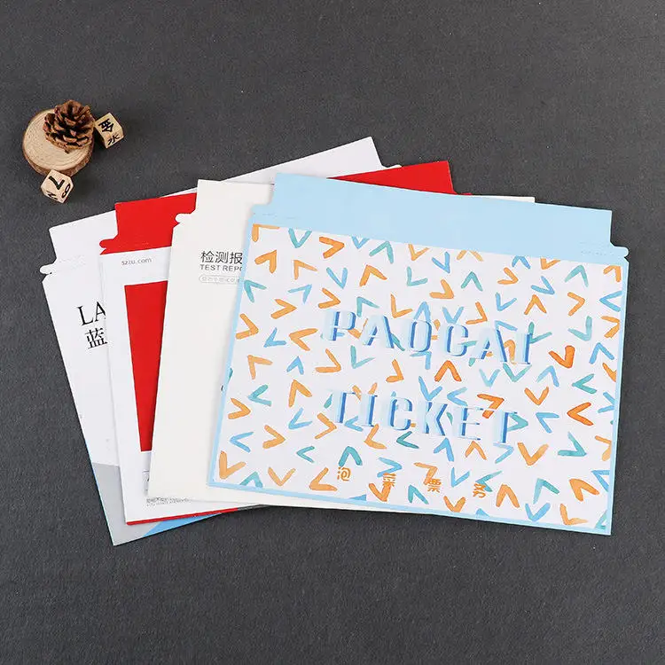 Custom A5 A4 Size Biodegradable Blank Express Document Packaging Mailing Envelope Paper Bag