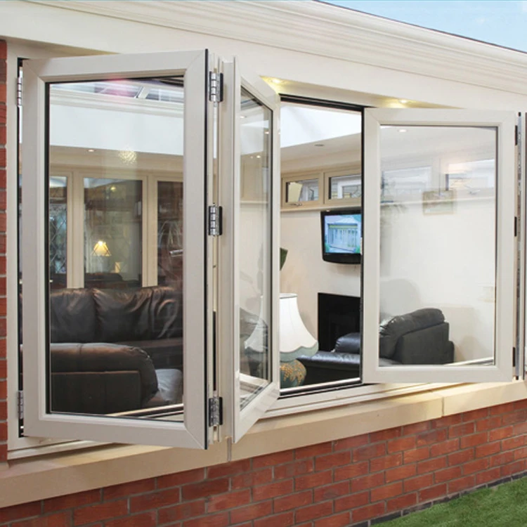 
Foshan factory price aluminium glass folding window bifold window 