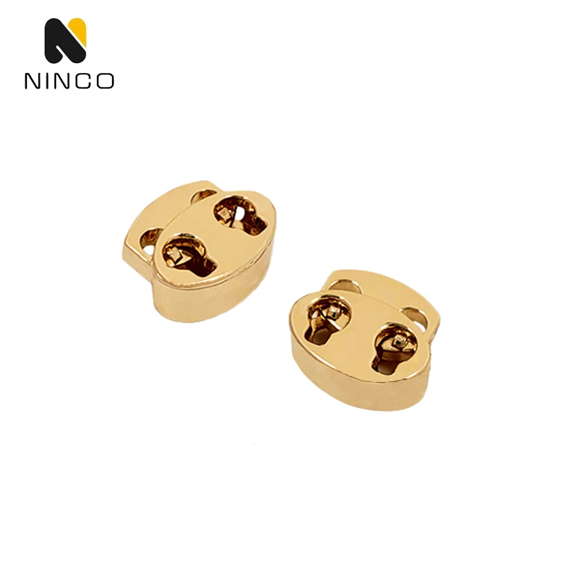 Оптовая продажа, модный мини-купальник с золотым логотипом на заказ, эластичная веревка, металлический шнур, концевой замок, плоская пробка для сумки на шнурке, одежды