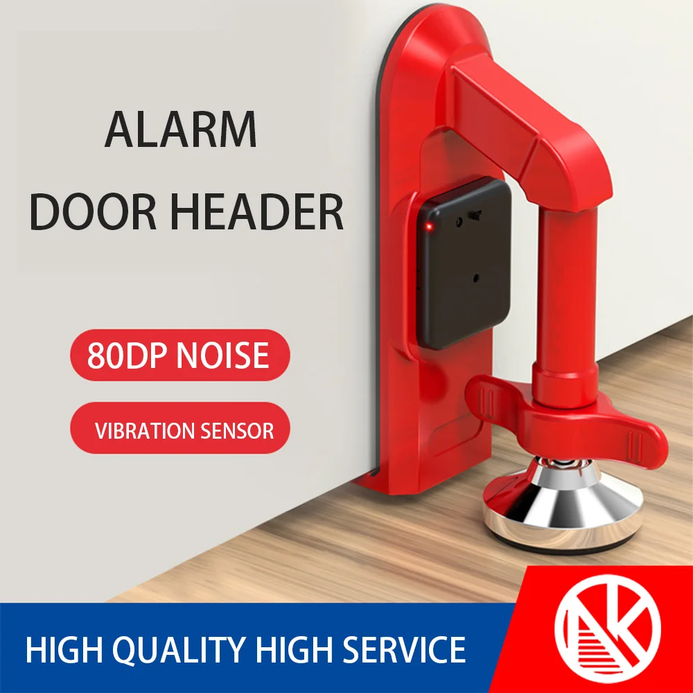 Modern Automatic Alarm Door Stopper Portable Magnetic Security For Hotels Wholesale Travel Safety Plastic Door Stop For Festival Gift