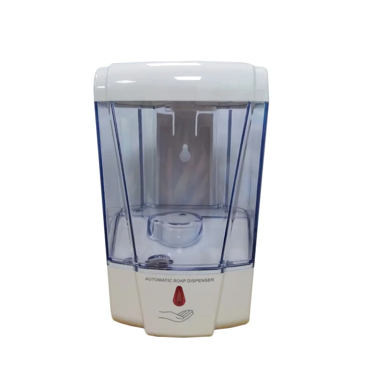 
Stock high-quality wall-mounted battery large capacity 700ML automatic plastic liquid soap dispenser 