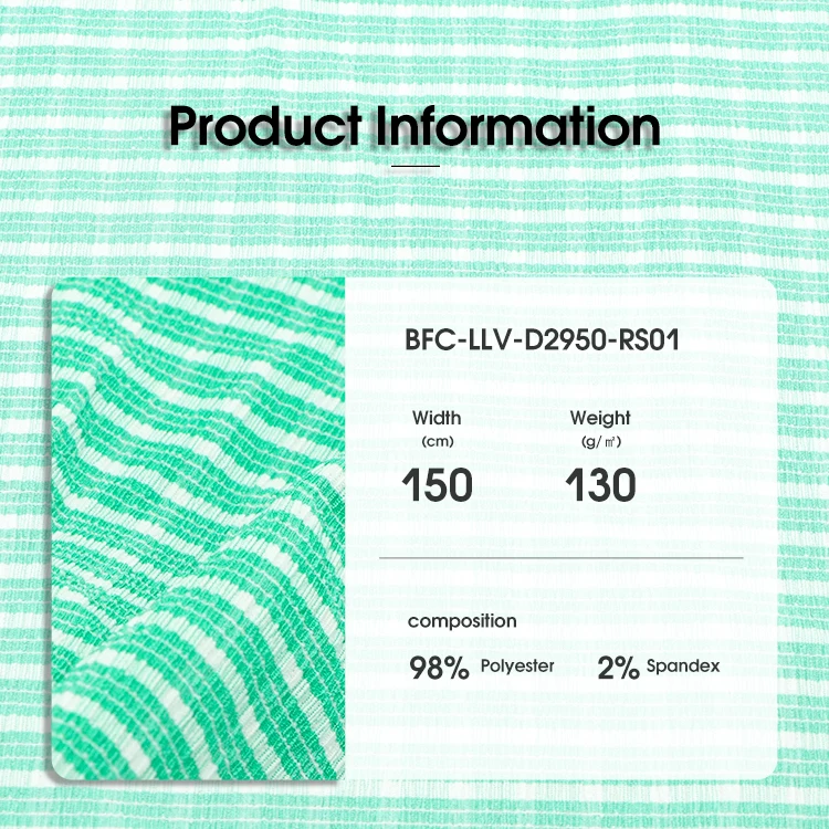 Hot Sale Women Dress Polyester spandex knitted Crinkle Crepe clothing Fabric