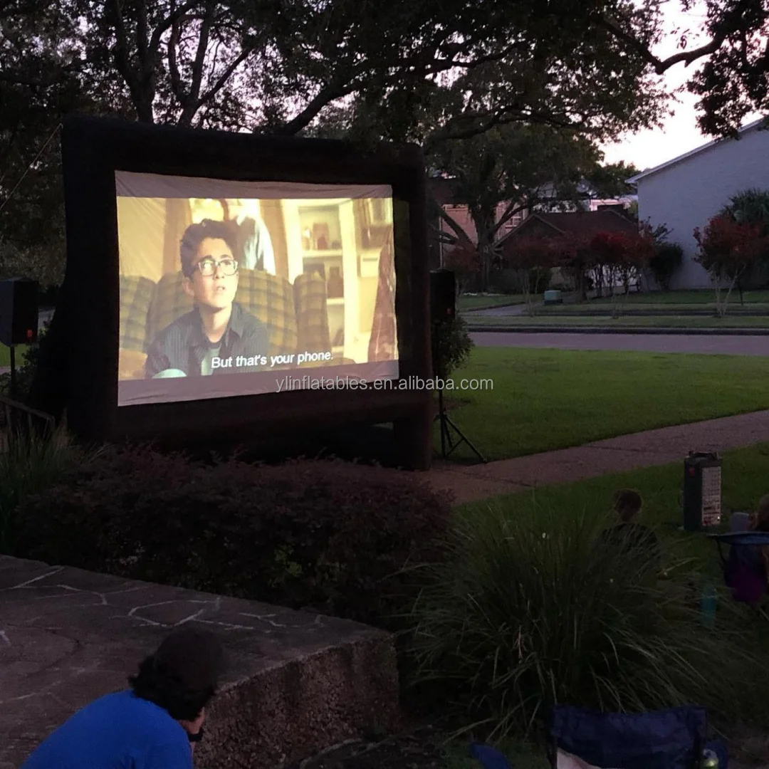 Customized Airtight 14-20 Ft Inflatable Outdoor Theater Projector Screen inflatable cinema inflatable TV projector movie screen