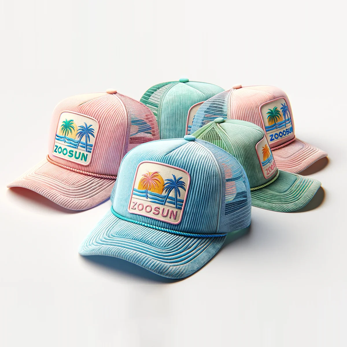 Manufacturer Streetwear Curved Brim Gorras 6 panel 3d puff Embroidered PU Leather High Quality Men Mesh Cap Custom Trucker Hat