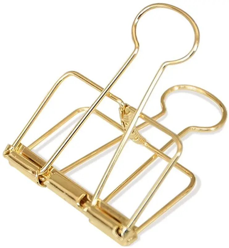 Stainless Steel Paper Clamps for Office Supplies School Personal Document Organizing Metallic Paper 51mm Binder Clips