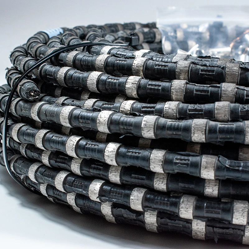 Diamond wire saw cut reinforce concrete, steel pipe and steel cable in  building, bridge and sunken ship