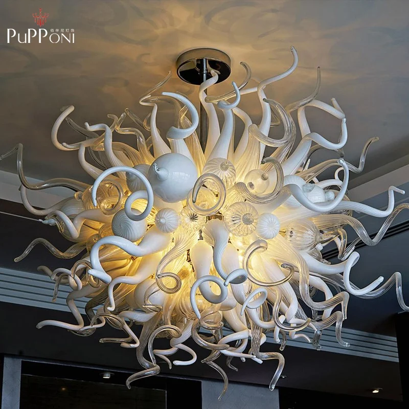 Murano Blue Glass Chandelier Handmade Pendant Lights Fixture Chihuly Style Chandelier