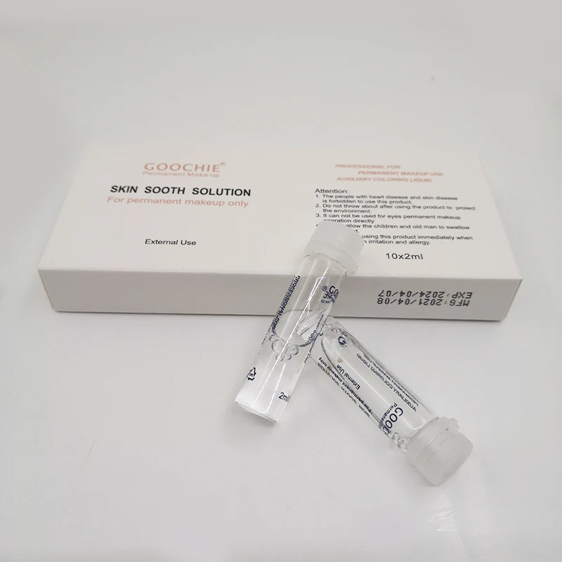 10 vials 2ml Skin Sooth Solution Painless Tattoo Fixing Agent Permanent Make up External stabilizer For Brow Tattoo Sooth