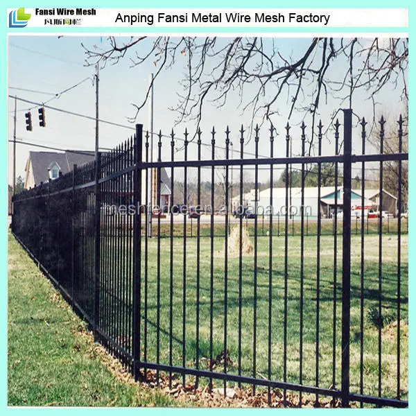Factory Price  Wrought Iron Garden Fence Ornamental  Iron Fence Steel Fence