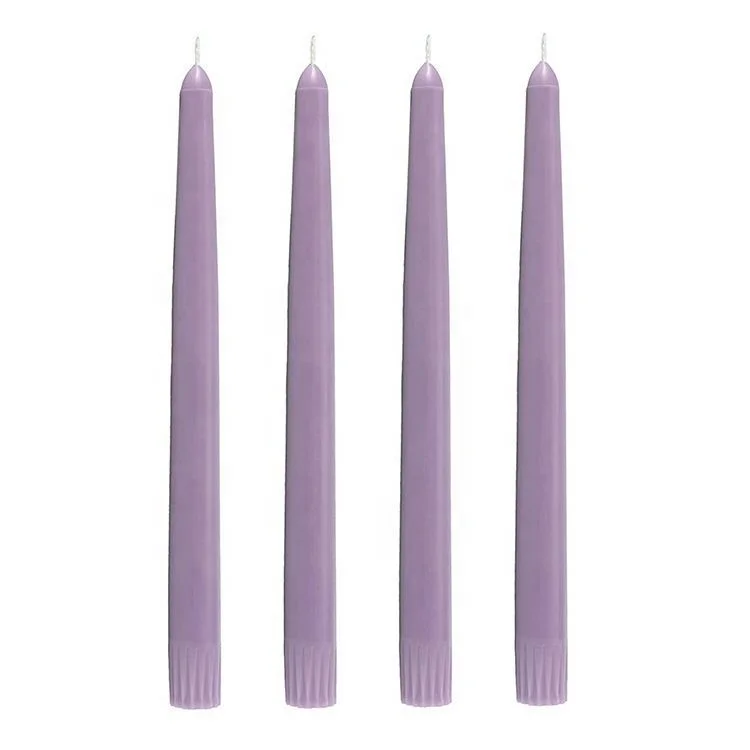 Pengli colored taper candles cheap price paraffin wax white taper candle ritua tapered candle in glass