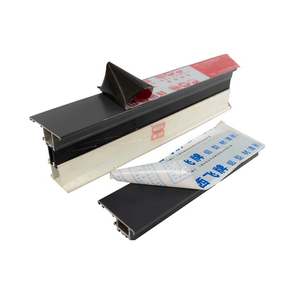 Competitive Price Black And White Water Based Acrylic Temporary Industrial PE Protective Film For Aluminum Profiles