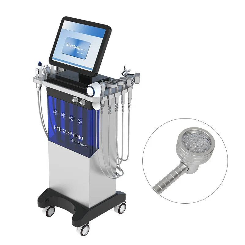 Newangie Latest face cleansing machine oxygen water generator 14 in 1 hydra jet peel blackhead removal whiteningfor salon