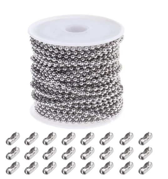 Stainless Steel Ball Chain for Dog Tag Ball Chain for Label